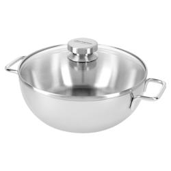 DEMEYERE | Apollo 7 Conical Braising Pan with Glass Lid – Ø 28 cm - Counter Grip
