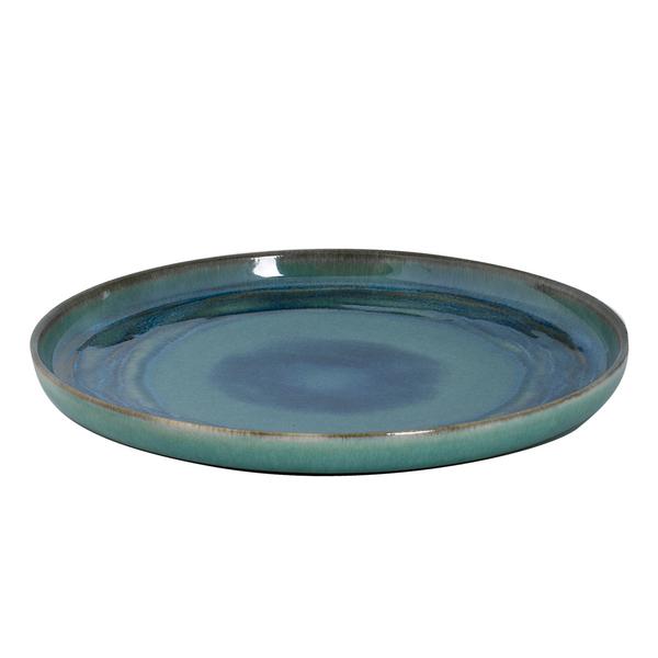 (6 pieces) MIAMI Stoneware Flat Dinner Plate Ø 28 cm – Green