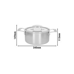 DEMEYERE | INDUSTRIA 5 - Oală cu capac - Ø 220mm - oțel inoxidabil 