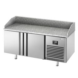 Mesa pizzera refrigerada PREMIUM PLUS - 1738x800mm - encimera de granito - con 2 puertas ciegas