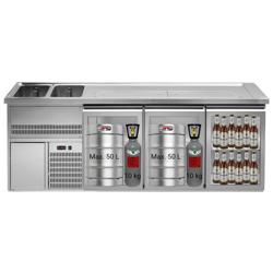 Back Bar Cooler PREMIUM PLUS - 2500x700mm - Triple Glass Doors