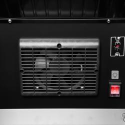GASTRO-COOL | Commercial Upright Glass Door Display Fridge - 418mm - 140 Litres - Slimline - with 1 hinged glass door - LED lighting - Black - Temperature range 0 to 10 °C