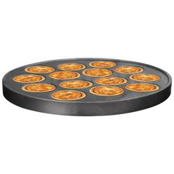 14 empreintes Plaque de cuisson pour crêpière - 400x400x40mm - Inox - pour CGOM5