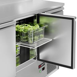 Saladette / mesa de preparação ECO - 1,37 x 0,7 m - com 3 portas