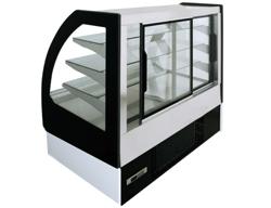Vitrine murale réfrigérée - Libre-service - 938mm - 274L - avec 3 étagères - portes coulissantes à l’arrière - avec rideau de nuit - Noir/Blanc