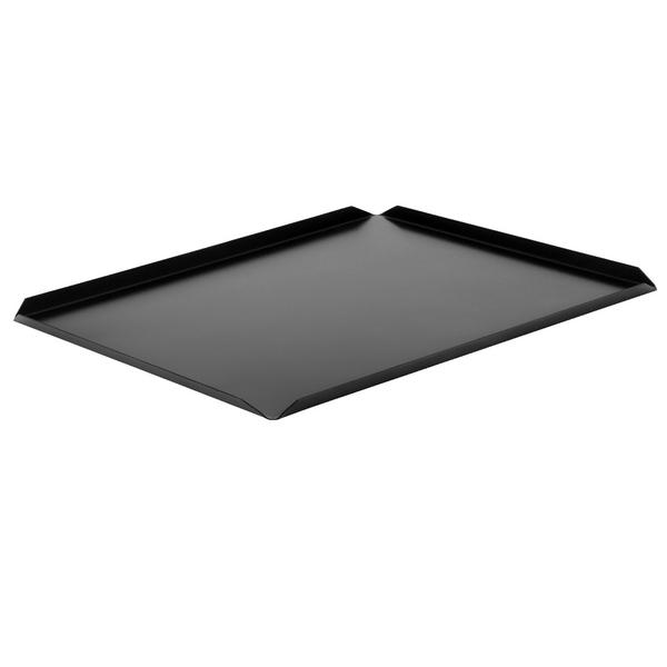 (5 pcs) Plateau de présentation - Aluminium anodisé - 600x400x10mm - Noir - rectangulaire