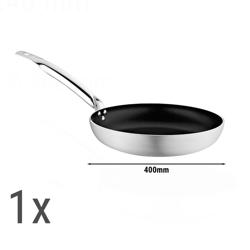 (6 stuks) Braadpannenset - aluminium - Teflon Platinum-coating - Ø 200/240/280/320/360/400mm - geschikt voor gas, keramisch en elektrisch - anti‑aanbak