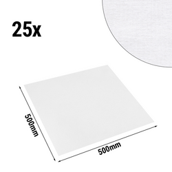 (25 stuks) Damast Servet Tessin Atlas - 50 x 50 cm - Wit
