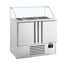 Саладетта Premium PLUS - 978 мм - 2 двери - со стеклянной надставкой для 6x 1/3 GN и 3x 1/6 GN