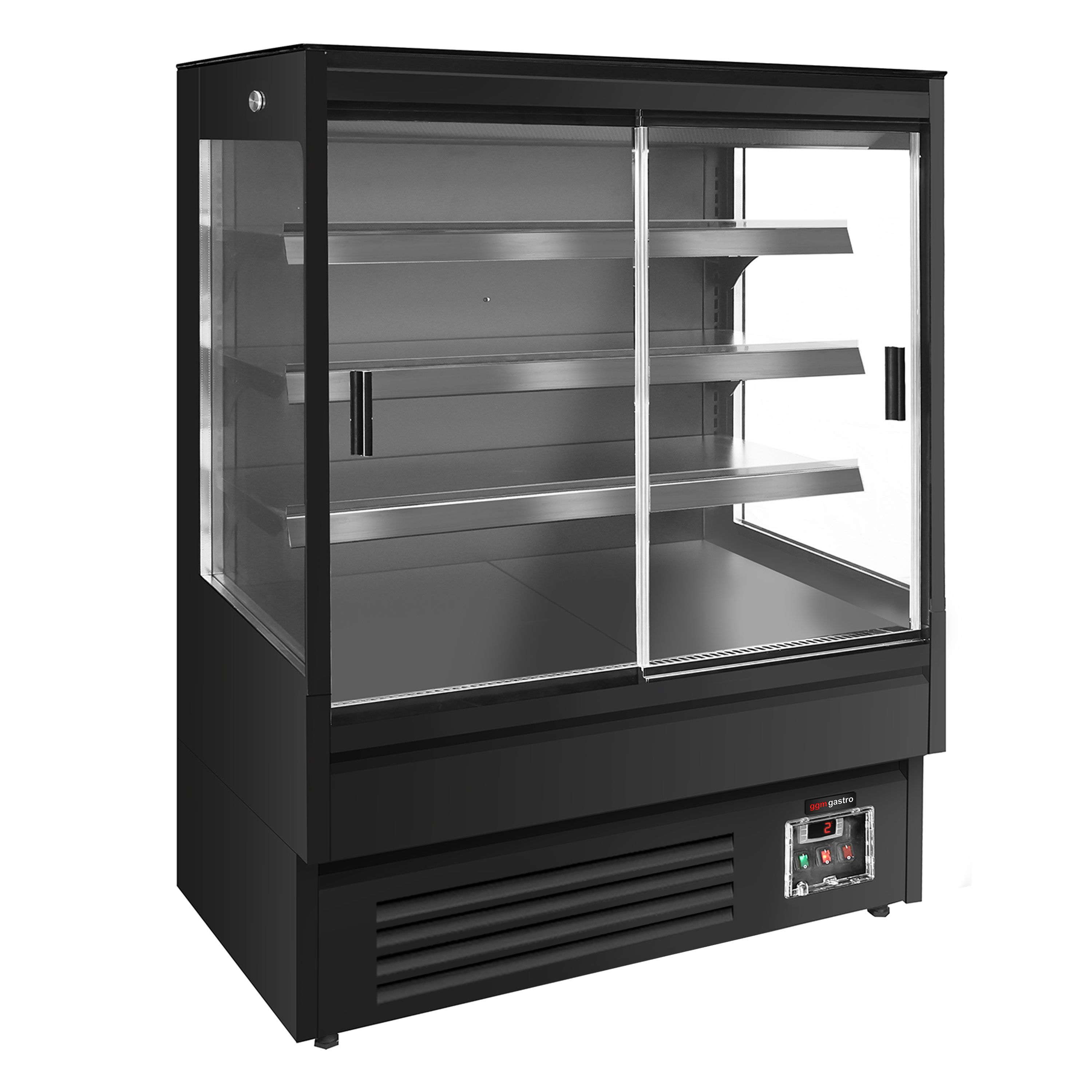 Wall-mounted refrigerated shelf with sliding doors - 900mm - 287 