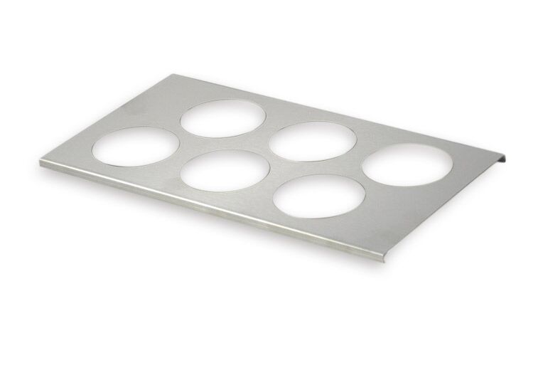 Porte-bouteilles (GN 1/3) - Pour 6 bouteilles - Acier inoxydable - Ø68mm - compatible avec FFO-003, 592ml - incl. Conteneur GN non inclus | Bottle Organizer GN 1/3