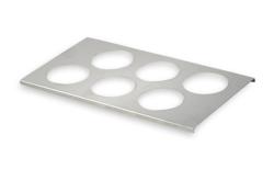 Stalak za boce - Bottle Organizer - inox - GN 1/3 - za 6 boca; Ø otvora 68 mm - za quetsch i dozirne boce - kompatibilno s FFO-003 (592 ml)