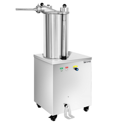 Embutidora hidráulica - 25 litros - 1,5 kW - acero inoxidable
