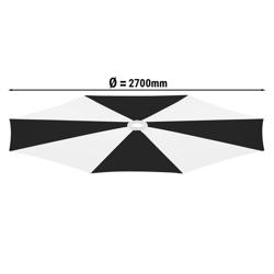 Lastra in plexiglass (di ricambio) - Ø2700mm - Nero/Bianco - per ombrellone rotondo - per SPEWF6 & SPEWF6-LED