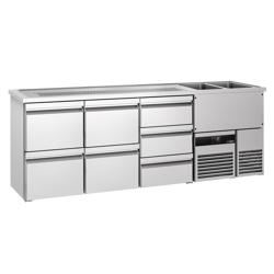 Back Bar Cooler PREMIUM - 2500x700mm - 7 Drawers
