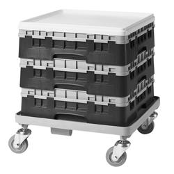 CAMBRO | CAMRACK® - Cesto para lavatório de vidro 1/1 com 1 extensor - 500x500mm - 49 compartimentos - Preto