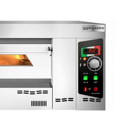 Forno a gas per pizza - Platea in mattoni refrattari - 1130x1260mm - 6 pizze Ø34cm - fino a 450°C - Meccanico