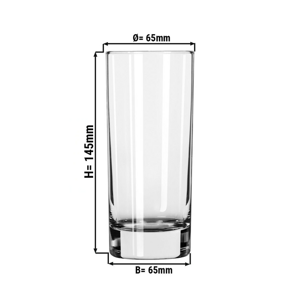 (12 stuks) Longdrinkglas - CHICAGO - 288 ml - Transparant