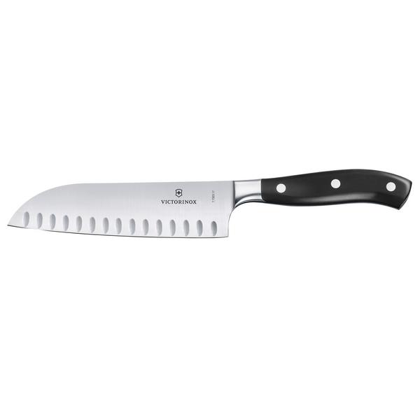 VICTORINOX | GRAND MAÎTRE - Cuchillo Santoku con filo festoneado - Hoja: 170mm