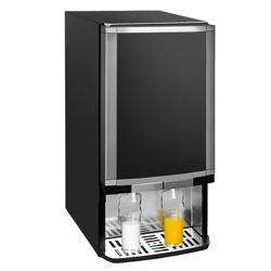 GASTRO-COOL | Displaykoelkast met dispenseropening - 375mm - 48L - digitaal display - LED-interieurverlichting - zwart