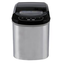 Kostkarka do lodu - wydrążony cylinder - 12 kg/24 godz. - srebrny	