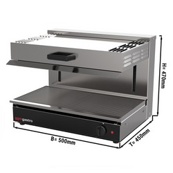 Horno Pita / Salamandra SPECIAL - 0,5 m - con resistencia regulable en altura - 0,45 m - Horno para gratinar - Tostadora