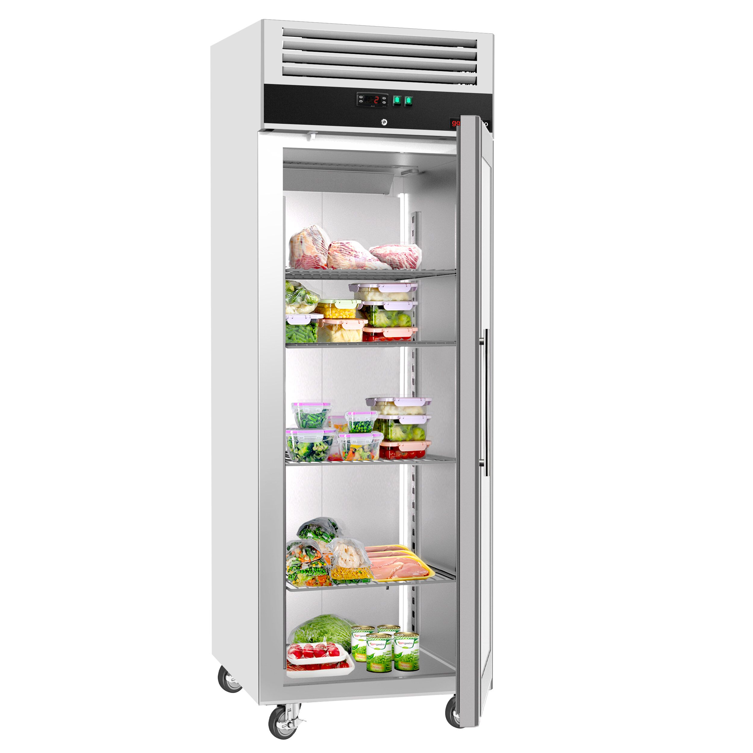 Armoire réfrigérée positive en acier inoxydable ECO – 600 litres – avec 1 porte vitrée