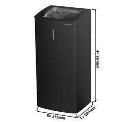 AIR-WOLF | Afvalbak - 50 liter - RVS Mat zwart