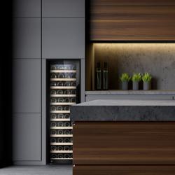 Cave de vinhos Profissional - Aço com revestimento plástico - 1 zona de temperatura - 160 litros - até 58 garrafas