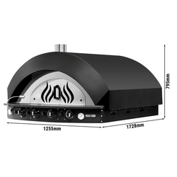 Horno de gas para pizza - negro