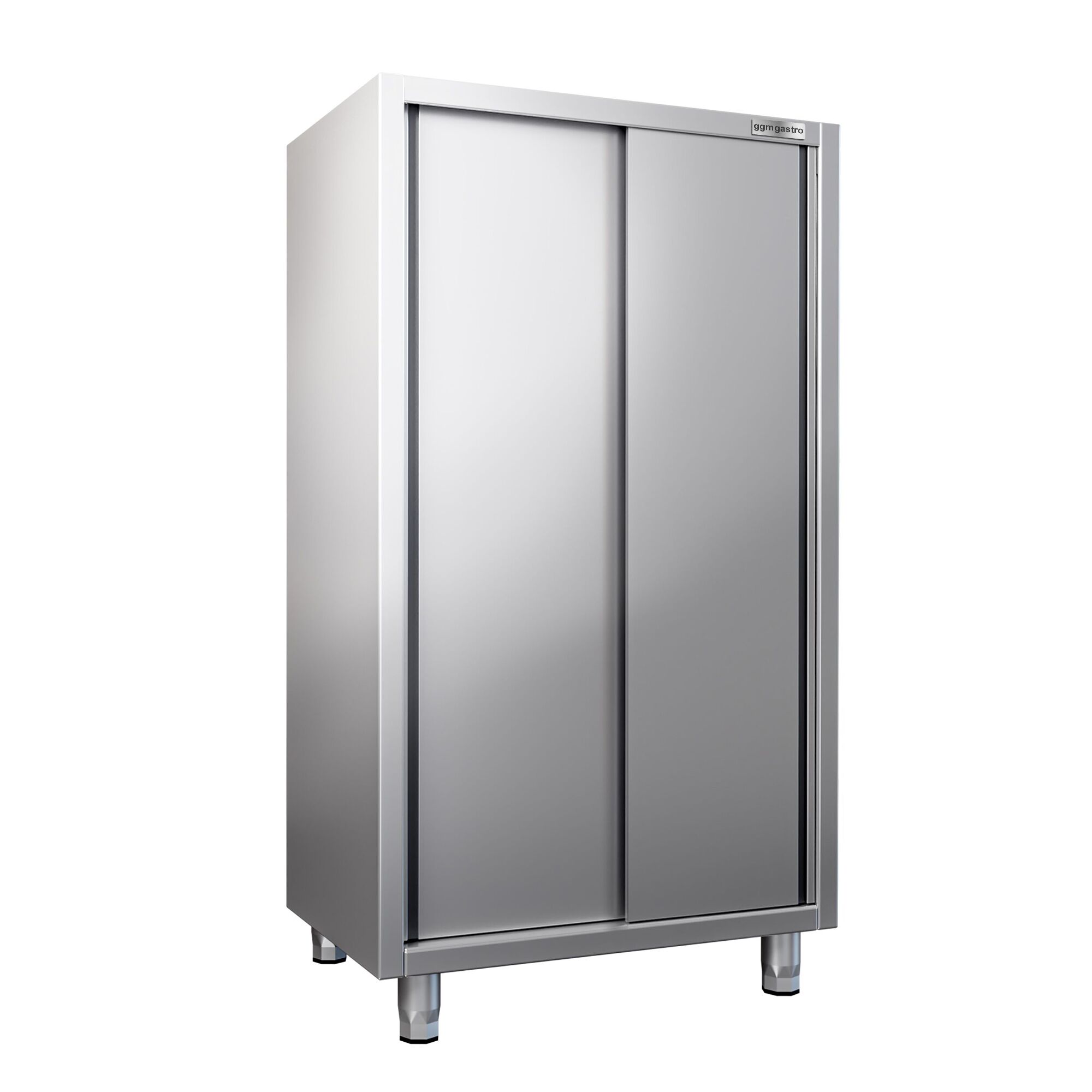 Armoire haute en inox PREMIUM - 1200x600mm - 2 portes coulissantes - Hauteur: 1800mm