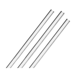 (50 piezas) Pajitas de vidrio - 27 cm - rectas - incl. Cepillo de limpieza
