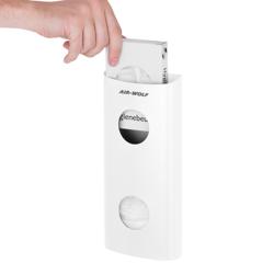 AIR-WOLF | Hygiënezakjesdispenser voor maximaal 25 hygiënezakjes - RVS Wit