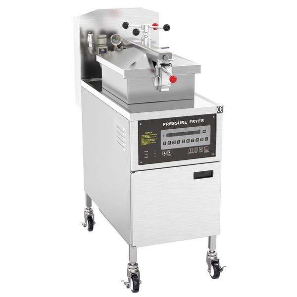 Friteuse à pression électrique professionnelle - 24L - 13,5kW - Commande électronique - Digital - avec système de filtration d’huile intégré