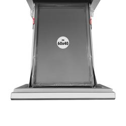 Banco pizza refrigerato PREMIUM - 2025x800mm - con 2 porte & 7 cassetti - piano in granito - con vetrina ingredienti refrigerata superiore - 9x GN 1/3