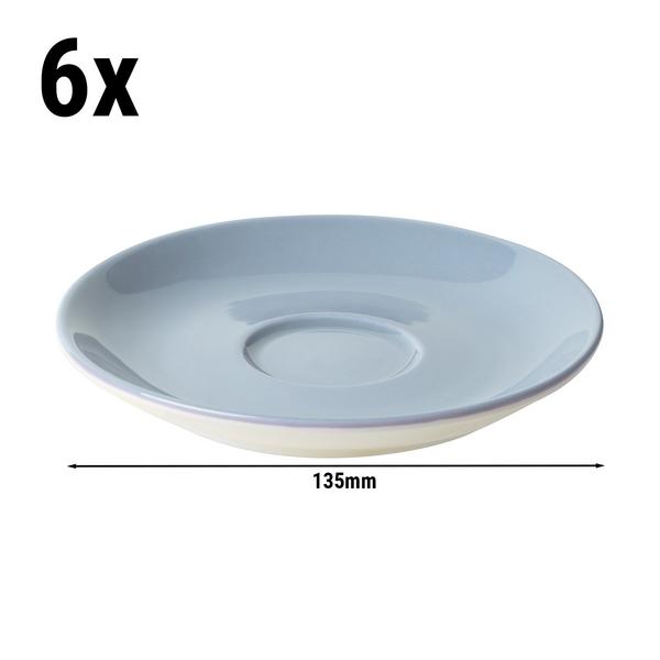(6 pcs) BART COLOUR CAFE - Soucoupe à café - Ø135mm - Hellblau
