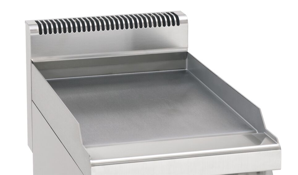 Plancha électrique - plaque acier - 4,8 kW - Lisse - Surface de cuisson : 400x714mm - incl. support
