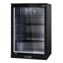 Banco Frigo Bar - 600mm - 126Litri - con 1 porta in vetro a battente - Esterno e interno nero