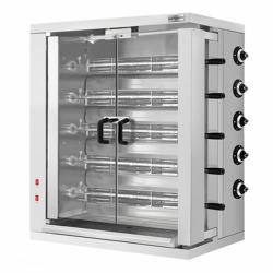 Kycklinggrill - Elektrisk - 16,5 kW - med 5 spett för upp till 30 kycklingar 