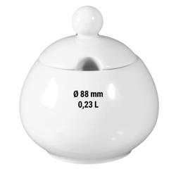 SELTMANN WEIDEN | Meran Basic Sugar Bowl with Spoon‑Rest Lid – White – 230 ml – Oven‑Safe Porcelain