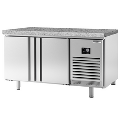 Bakkerij vrieswerkbank Premium PLUS - 1618x800mm - met 2 deuren & granieten werkblad