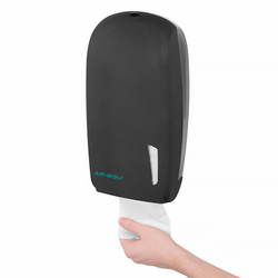 AIR-WOLF | WC papierdispenser - voor maximaal 500 losse vellen - ABS kunststof - Antraciet