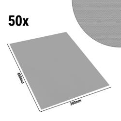 (50 Stück) Damast Tischsets Porto Diamant - 220g/m² - 30x45cm - Platingrau