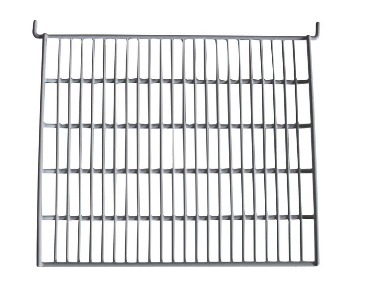 Grade de suporte plastificada para vitrine panorâmica - prata