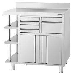 Dulap pentru aparatul de preparat cafea 1,0 m, cu postament în partea stângă