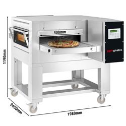 Gas doorloop oven - 1980x2450mm - Digitaal - Bandbreedte: 1000mm - incl. onderstel