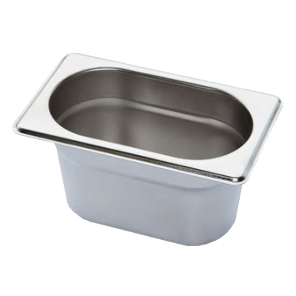 Roestvrijstalen GN bak 1/9 - Hoogte: 100mm