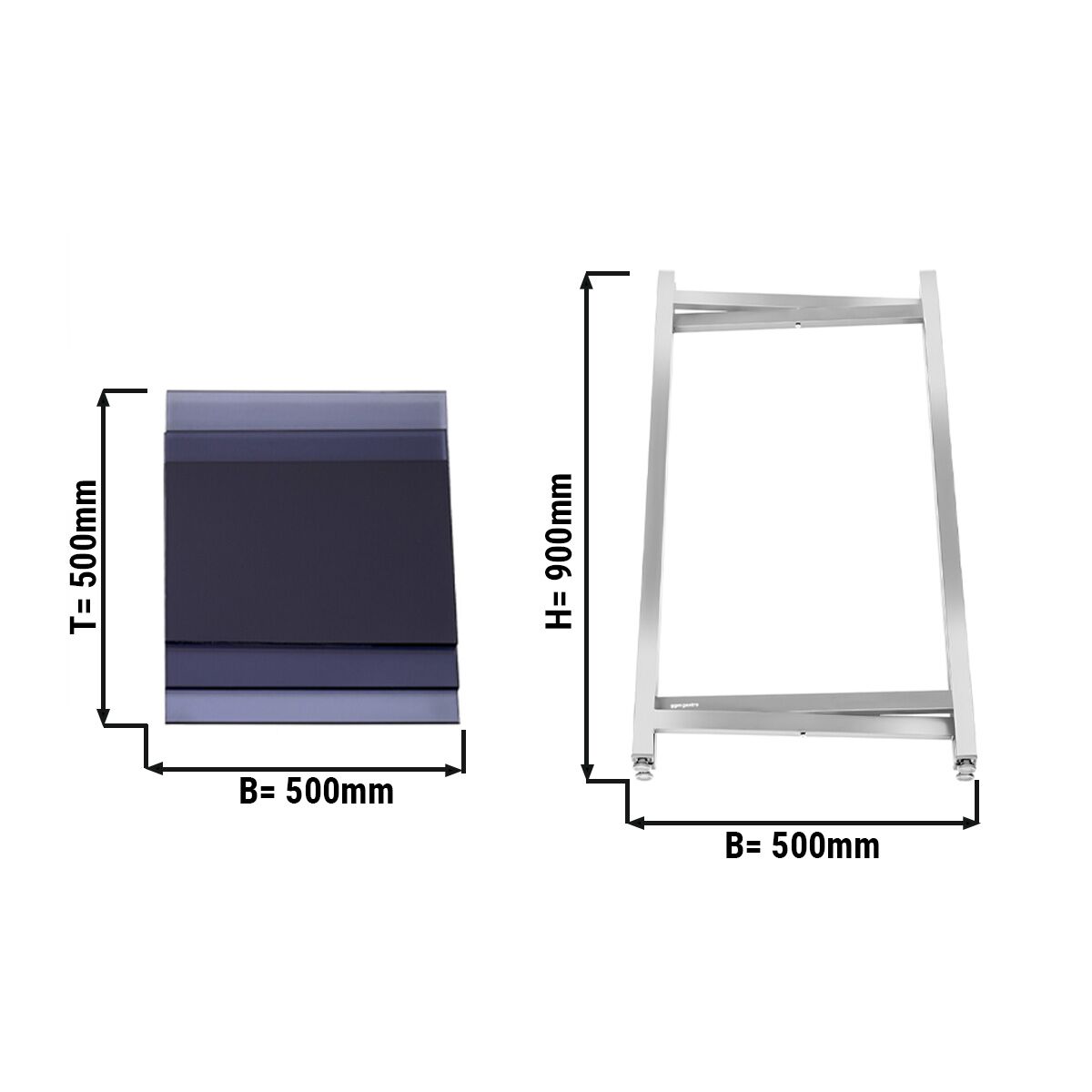 Table d’appoint pliante - 50x50cm