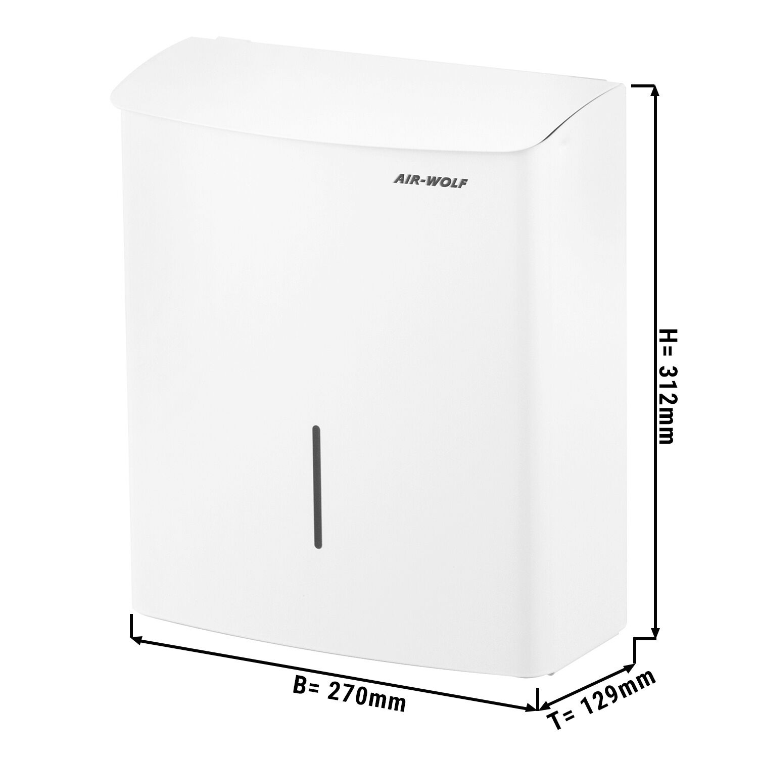 AIR-WOLF | Poubelle hygiénique – 10 L – inox blanc