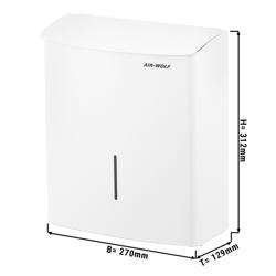 AIR-WOLF | Commercial hygiene waste bin - 10 litres - Stainless steel - White